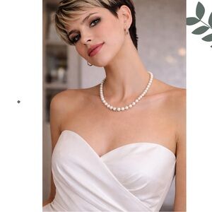 Classic Faux Pearl Strand Necklace Ivory
